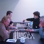 Patrick Cook employs the Larsen attack against Ken Czuczman, while Joel Beggs and James Watson prefer a Sicilian.